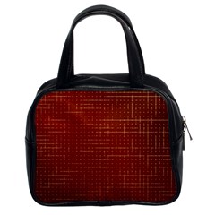 Grid Background Pattern Wallpaper Classic Handbag (two Sides)