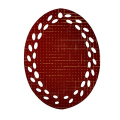 Grid Background Pattern Wallpaper Oval Filigree Ornament (two Sides)