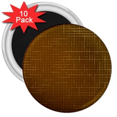 Anstract Gold Golden Grid Background Pattern Wallpaper 3  Magnets (10 Pack) 