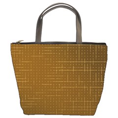 Anstract Gold Golden Grid Background Pattern Wallpaper Bucket Bag