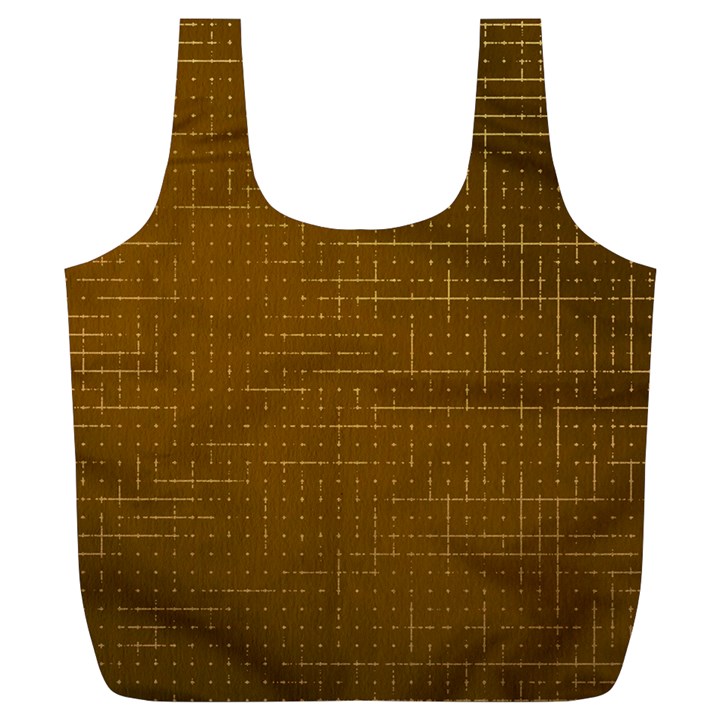 Anstract Gold Golden Grid Background Pattern Wallpaper Full Print Recycle Bag (XL)