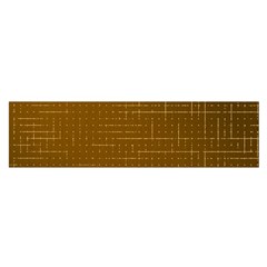 Anstract Gold Golden Grid Background Pattern Wallpaper Oblong Satin Scarf (16  X 60 )