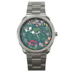 Spring Small Flowers Sport Metal Watch by AlexandrouPrints