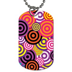 Abstract Circles Background Retro Dog Tag (one Side)