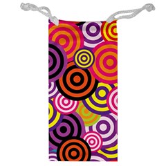 Abstract Circles Background Retro Jewelry Bag