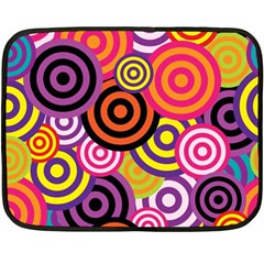 Abstract Circles Background Retro Fleece Blanket (mini)