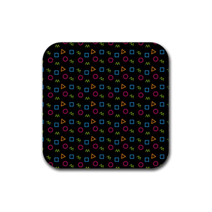 Background Ornamental Pattern Rubber Coaster (Square)