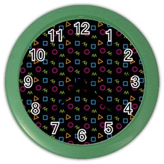 Background Ornamental Pattern Color Wall Clock