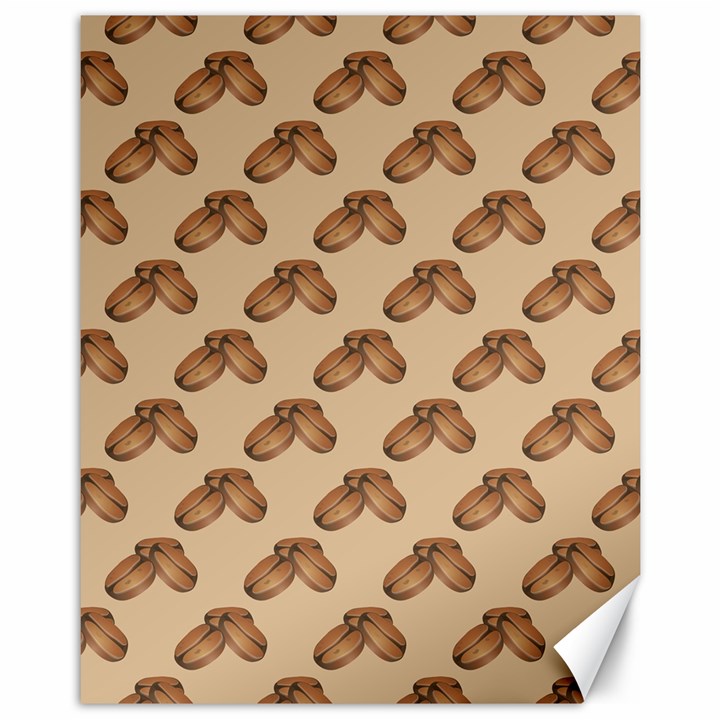 Coffee Beans Pattern Texture Canvas 11  x 14 