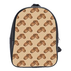 Coffee Beans Pattern Texture School Bag (xl)