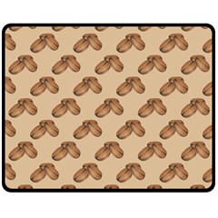 Coffee Beans Pattern Texture Two Sides Fleece Blanket (medium)