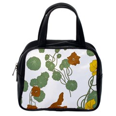 Nasturtium Flower Plant Leaves Classic Handbag (one Side) by Maspions