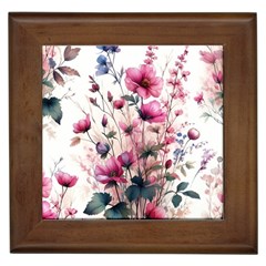 Flora Floral Flower Petal Framed Tile