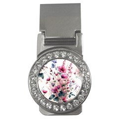 Flora Floral Flower Petal Money Clips (CZ) 