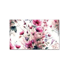 Flora Floral Flower Petal Sticker (rectangular)