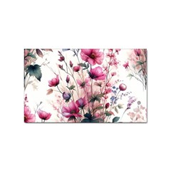 Flora Floral Flower Petal Sticker Rectangular (10 pack)