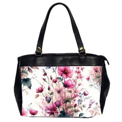 Flora Floral Flower Petal Oversize Office Handbag (2 Sides)