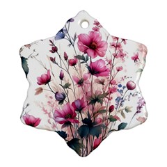 Flora Floral Flower Petal Ornament (Snowflake)