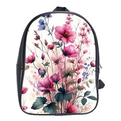 Flora Floral Flower Petal School Bag (xl)