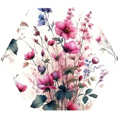 Flora Floral Flower Petal Wooden Puzzle Hexagon by Maspions