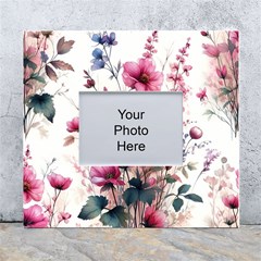 Flora Floral Flower Petal White Wall Photo Frame 5  X 7 