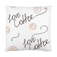 Seamless Pattern Coffee Text Standard Cushion Case (two Sides)