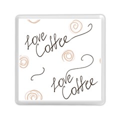 Seamless Pattern Coffee Text Memory Card Reader (square)