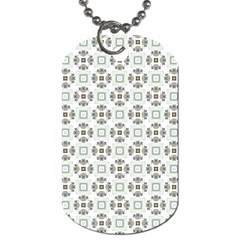 Background Pattern Retro Vintage Dog Tag (two Sides) by Maspions