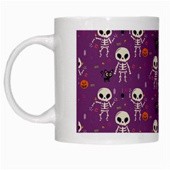 Skull Halloween Pattern White Mug by Maspions