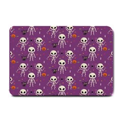 Skull Halloween Pattern Small Doormat by Maspions