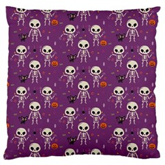 Skull Halloween Pattern Large Cushion Case (one Side) by Maspions