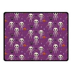 Skull Halloween Pattern Two Sides Fleece Blanket (small)