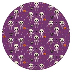 Skull Halloween Pattern Round Trivet by Maspions