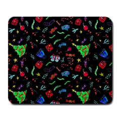 New Year Christmas Background Large Mousepad