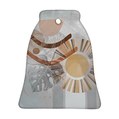 Boho Background Leaves Botanical Bell Ornament (two Sides)