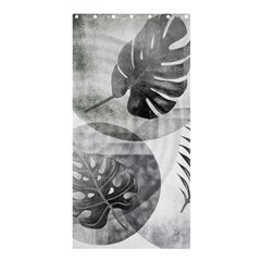 Vintage Retro Boho Background Leaves Botanical Shower Curtain 36  X 72  (stall) 