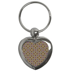 Art Illustrations Background Pattern Mandala Seamless Key Chain (heart)