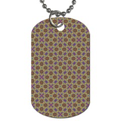 Art Illustrations Background Pattern Mandala Seamless Dog Tag (one Side) by Maspions