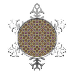 Art Illustrations Background Pattern Mandala Seamless Metal Small Snowflake Ornament