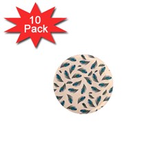 Background Palm Leaves Pattern 1  Mini Magnet (10 Pack) 