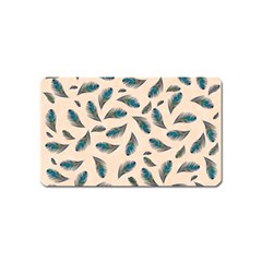 Background Palm Leaves Pattern Magnet (name Card)