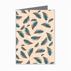 Background Palm Leaves Pattern Mini Greeting Card by Maspions