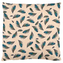 Background Palm Leaves Pattern Large Cushion Case (one Side) by Maspions