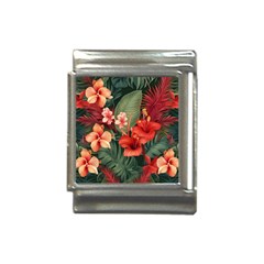 Tropical Flower Bloom Italian Charm (13mm)