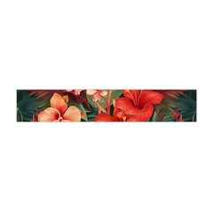 Tropical Flower Bloom Premium Plush Fleece Scarf (mini)