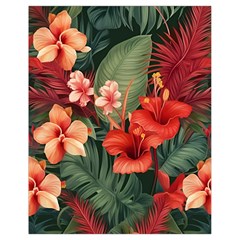 Tropical Flower Bloom Drawstring Bag (small) by Maspions
