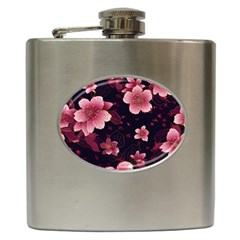 Flower Sakura Bloom Hip Flask (6 Oz) by Maspions