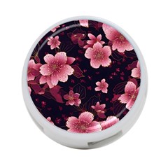 Flower Sakura Bloom 4-port Usb Hub (one Side)