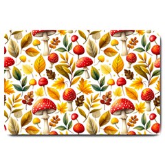 Mushroom Autumn Fall Large Doormat by Maspions