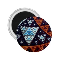 Fractal Triangle Geometric Abstract Pattern 2 25  Magnets